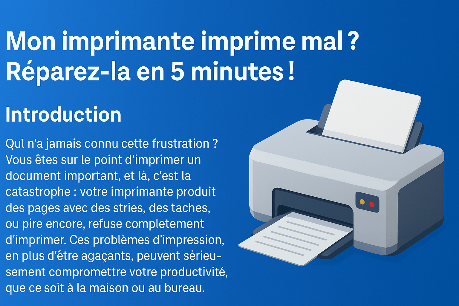 Mon imprimante imprime mal ? Réparez-la en 5 minutes !