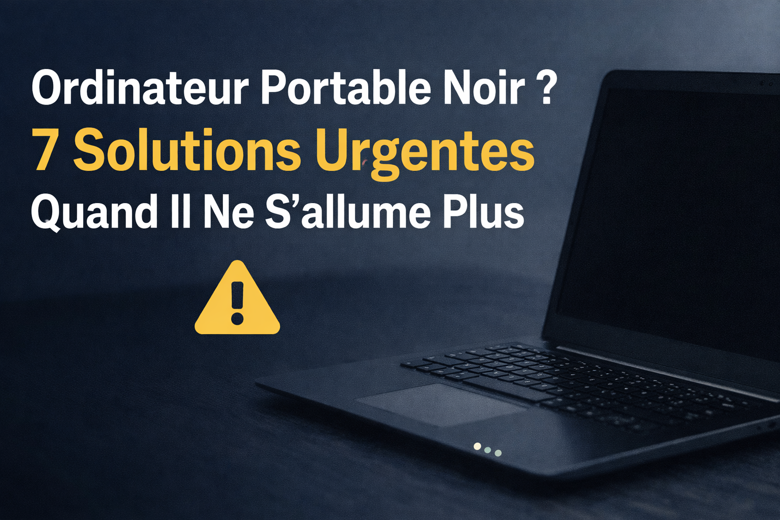 Ordinateur Portable Noir ? 7 Solutions Urgentes Quand Il Ne S&rsquo;allume Plus